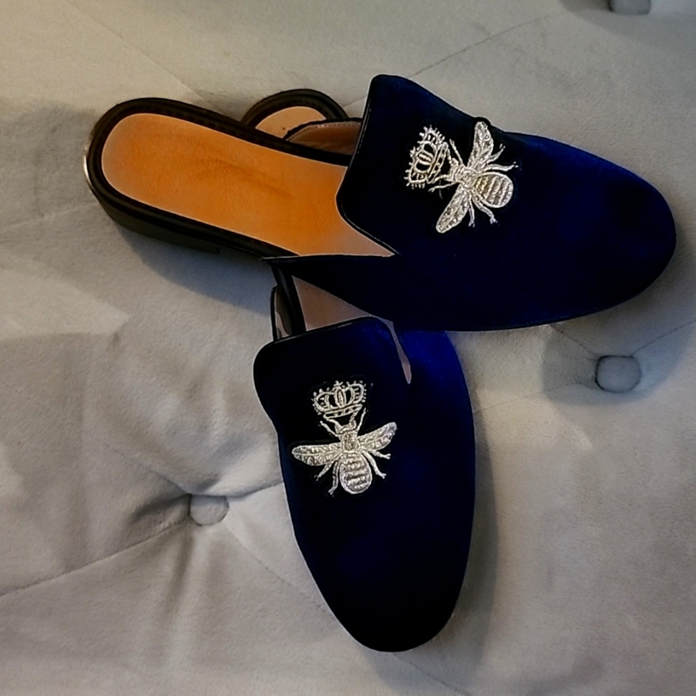 Velvet mule shoes